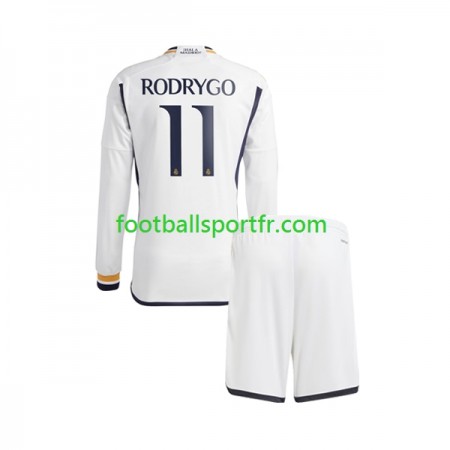 Tenue Real Madrid Rodrygo Goes 11 Enfant Domicile 2023-2024 Maillot de Foot ML